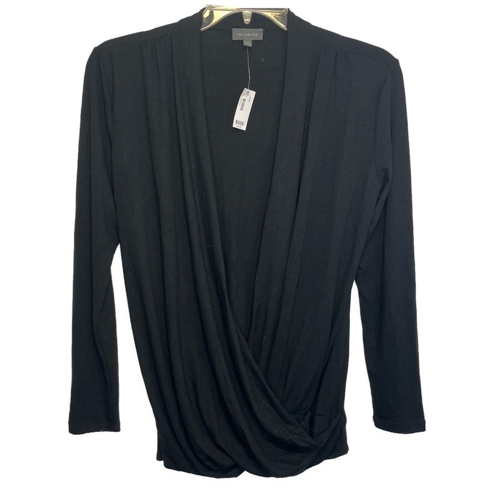The Limited Open Front Deep V Surplus Long Sleeve Top Sz S NWT
